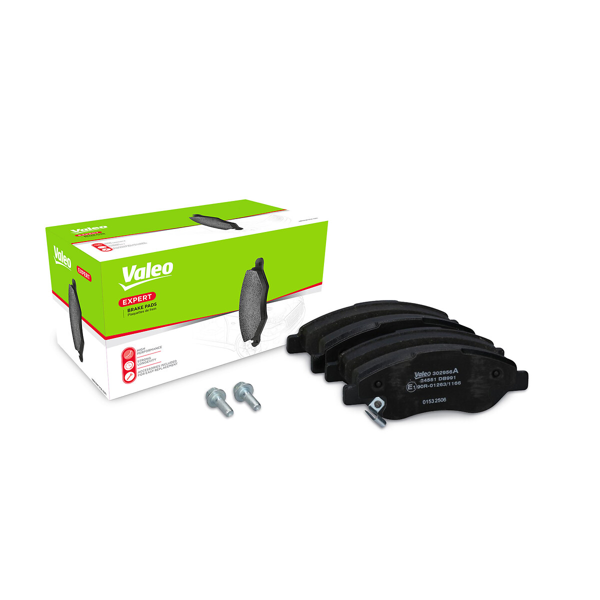 Jeu de 4 plaquettes de frein VALEO ref. 302956A